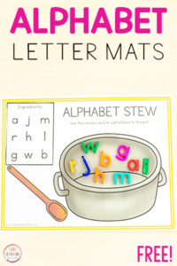 Alphabet letter recognition mats for kids to learn letters.