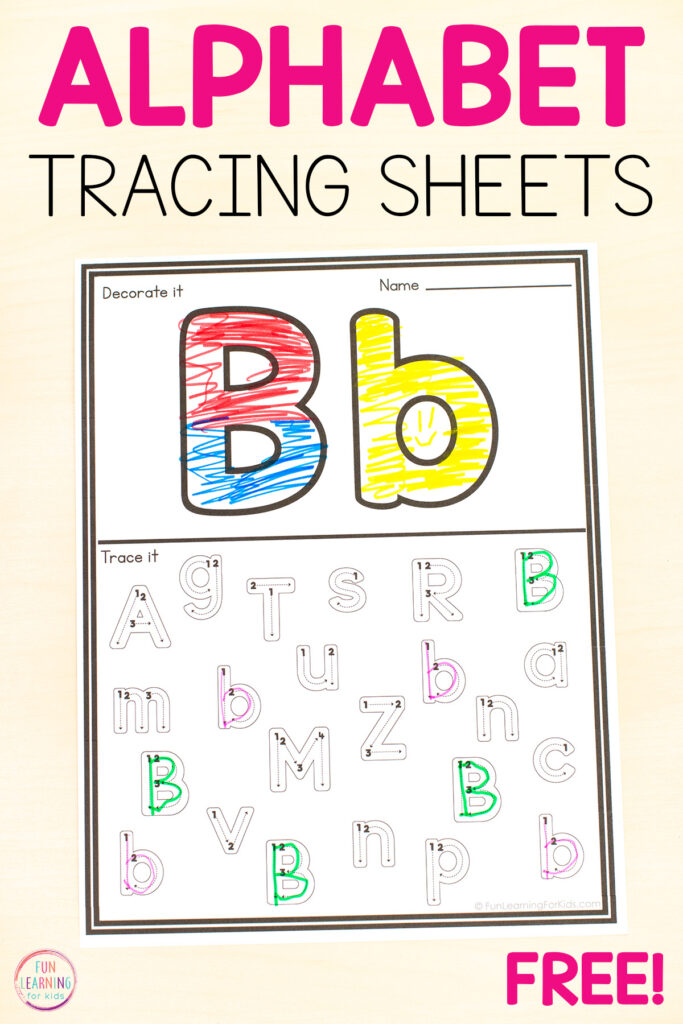 Free printable alphabet letter formation worksheets for learning letters in a fun, creative way!