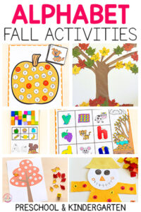 Fall alphabet activities for kids.