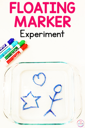 Floating Dry Erase Marker Science Experiment