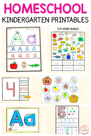 Homeschool Printables for Kindergarten