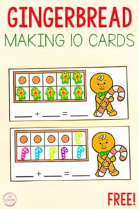 Gingerbread theme math activity for kids.