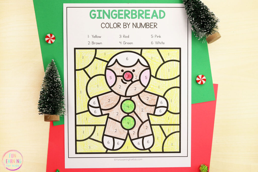 Gingerbread Color by Number
