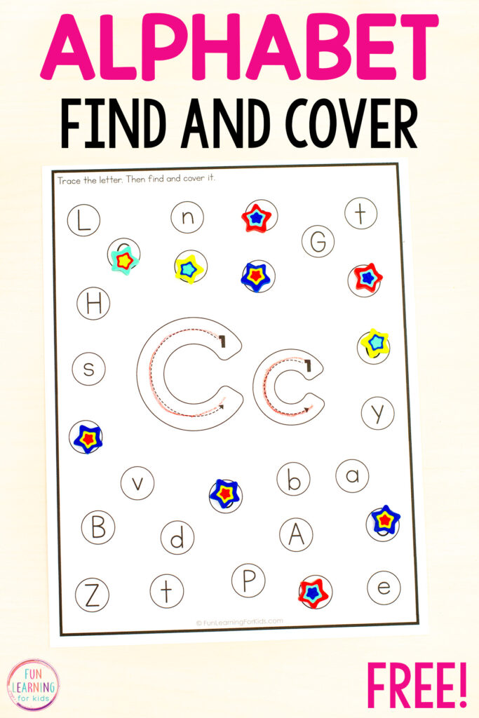 Letter learning worksheets for kids to learn the alphabet while practicing letter formation and letter recognition.