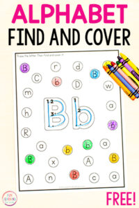 Alphabet find and cover the letter worksheets for kids to learn letters in a fun, hands-on way.