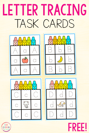 Letter Tracing Alphabet Task Cards