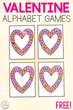 Heart Alphabet Game Task Cards