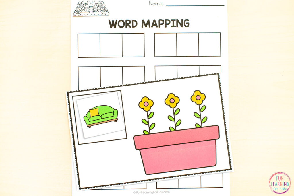 Phoneme blend and segment mats for kids to practice mapping phonemes.