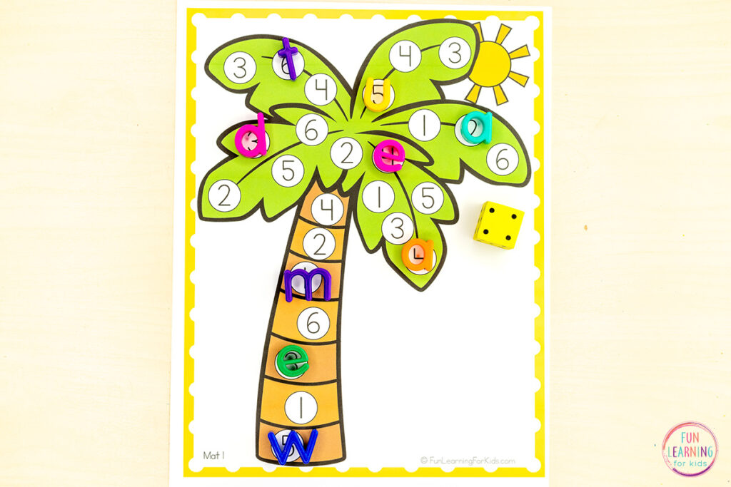 Chicka Chicka Boom Boom number sense activity that needs no prep from you.