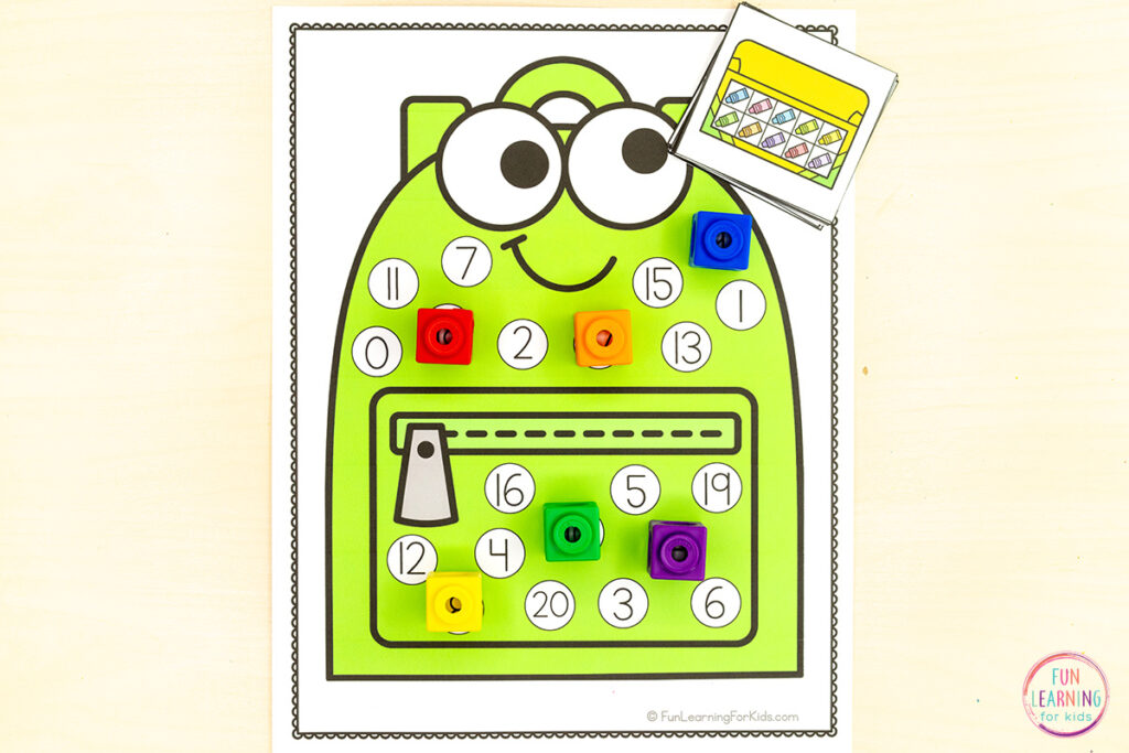 Number sense activity for the beginning of the school year.