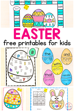 Free Easter printables for kids that combine fun and learning.
