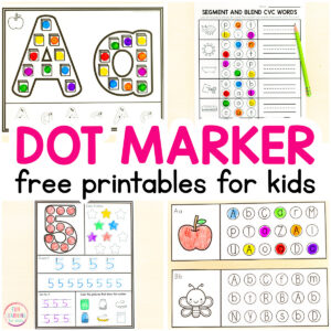 Free Dot Marker Printables for Kids in Preschool, Kindergarten and ...