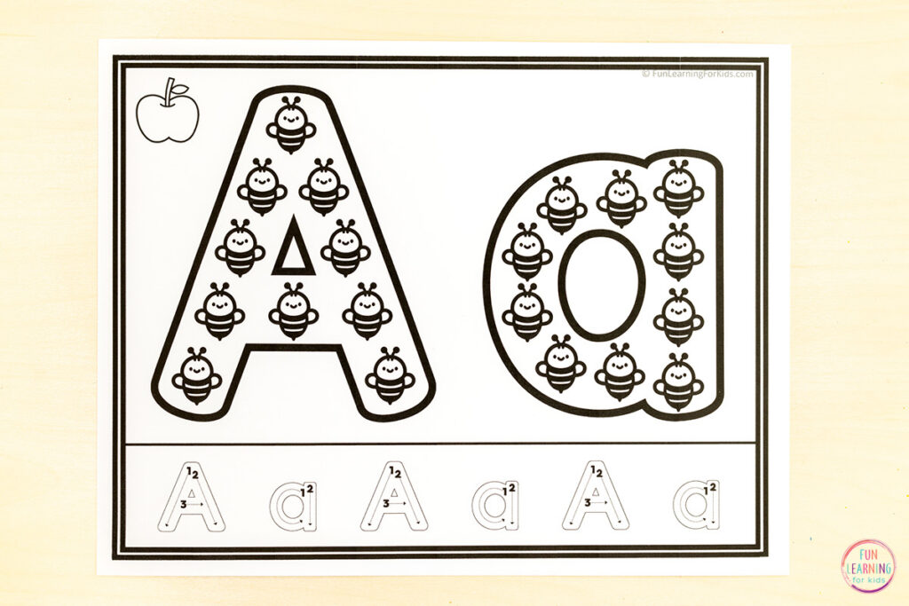 Do a dot marker alphabet worksheets for spring.