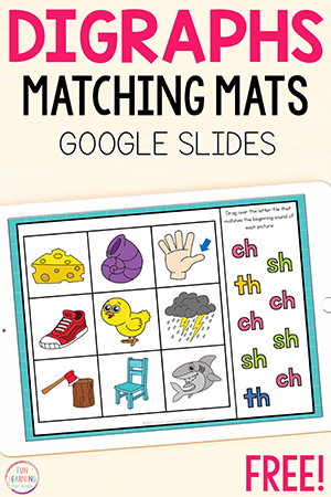 Digital Digraph Words Matching Mats Literacy Activity