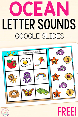 Digital Ocean Letter Sounds Matching Activity