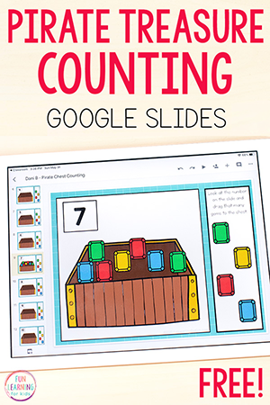 Pirate Treasure Counting Activity for Google Slides