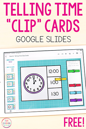 Telling Time Activity for Google Slides
