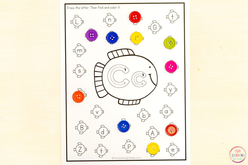 Free printable alphabet letter recognition and letter formation.