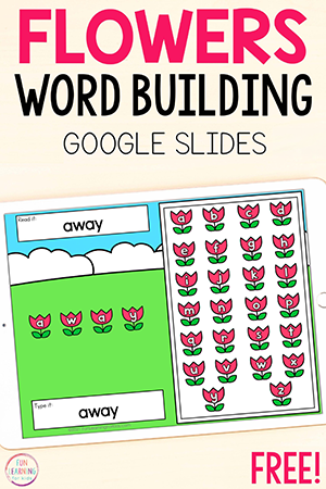 Digital Flower Word Building Word Work Activity