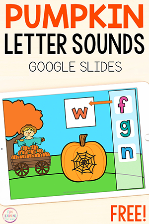 Pumpkin Beginning Sounds Activity for Google Slides