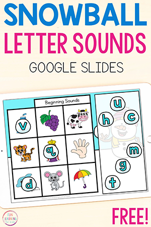 Digital Snowball Letter Sounds Matching Phonics Activity