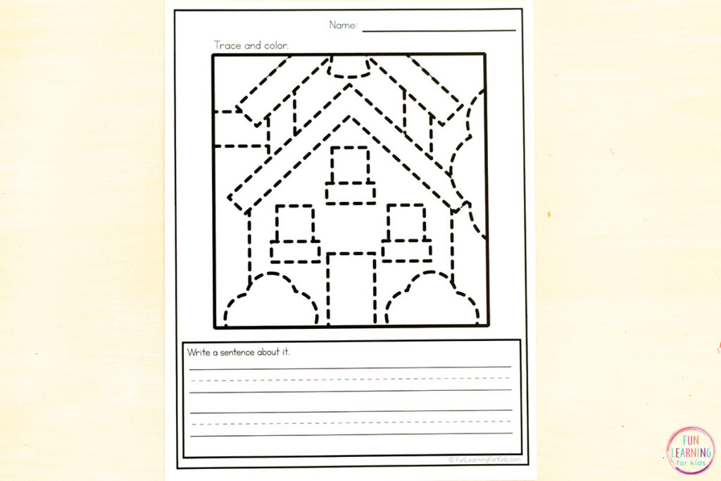 Free printable back to school color and write sheets for kids.
