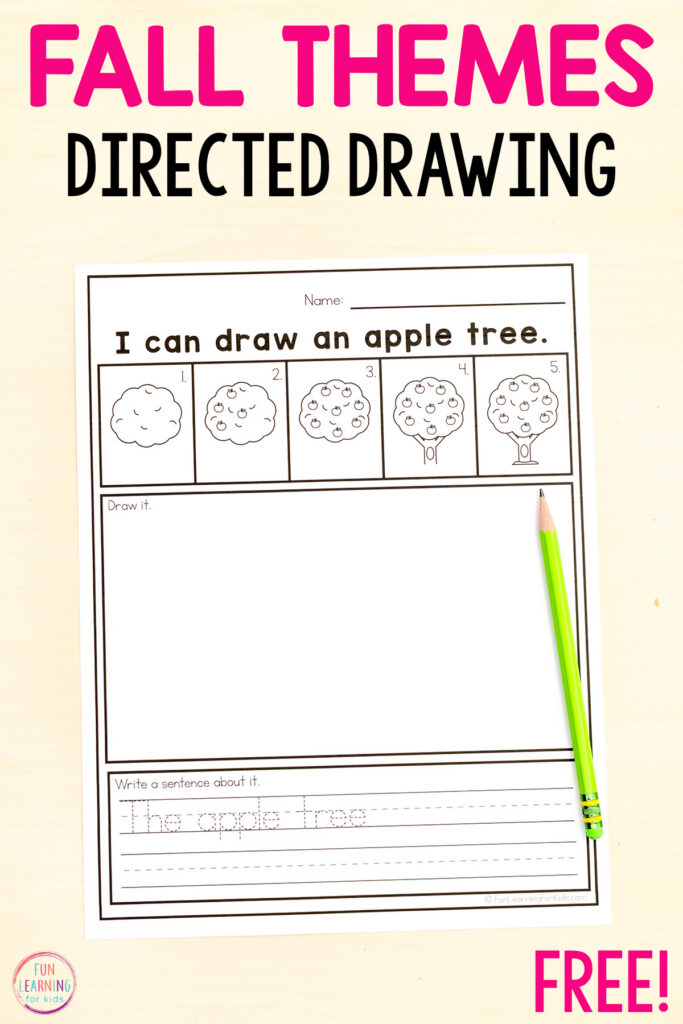 Fall directed drawing sheets are a fun way for students to practice learning to write sentences in kindergarten and first grade.